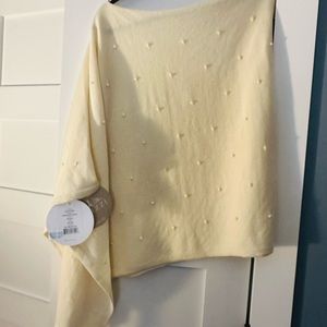 Cream colored wool poncho
